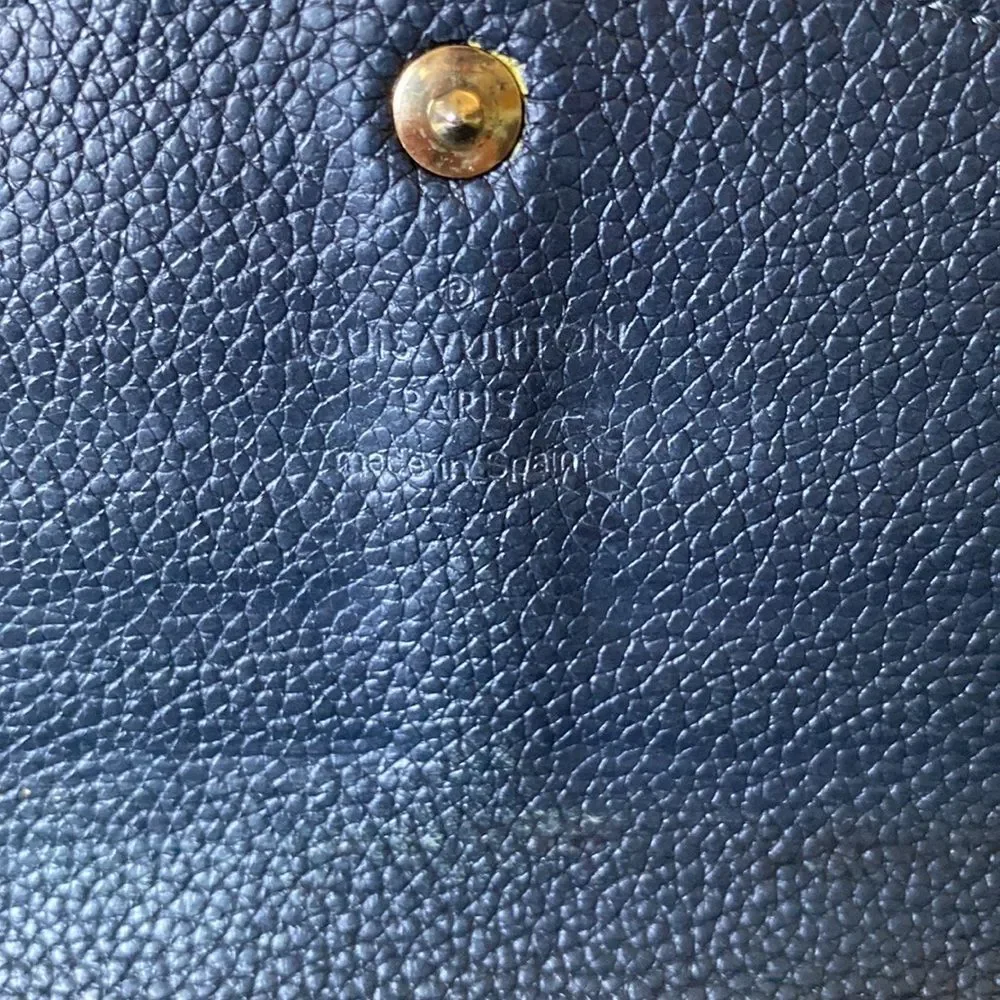 Louis Vuitton Black Crossbody Wallet with Gold Chain